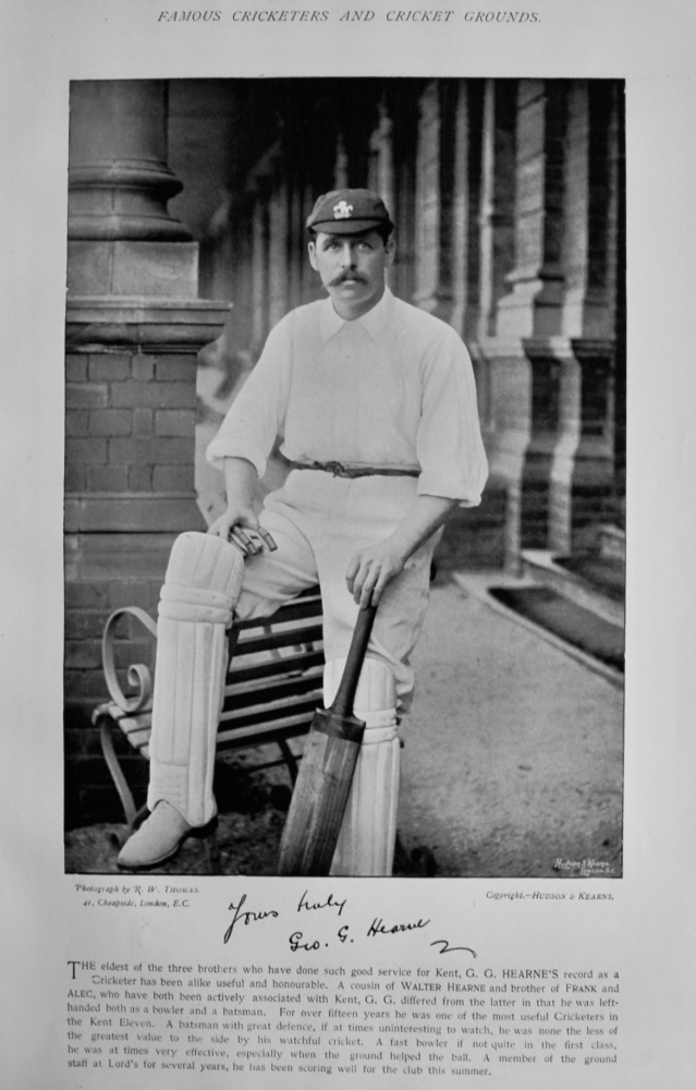 George Gibbons Hearne   &   James Phillips.  1895.   Cricketers.