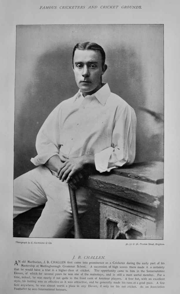 John Bonamy Challen   &   Thomas William Garrett.  1895.  Cricketers.