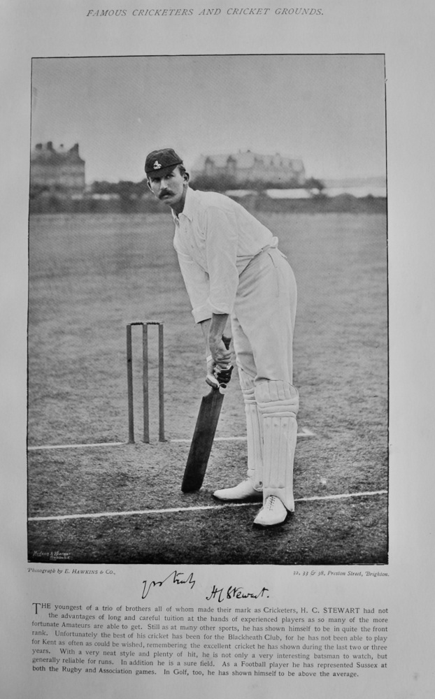 Haldane Campbell Stewart    &    George Porter.  1895.  (Cricketers).