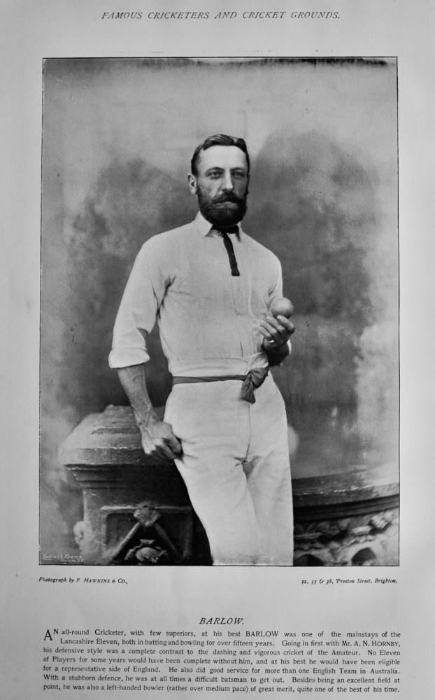 Richard Gordon Barlow   &   Leslie Hewitt Gay.  1895.  (Cricketers)