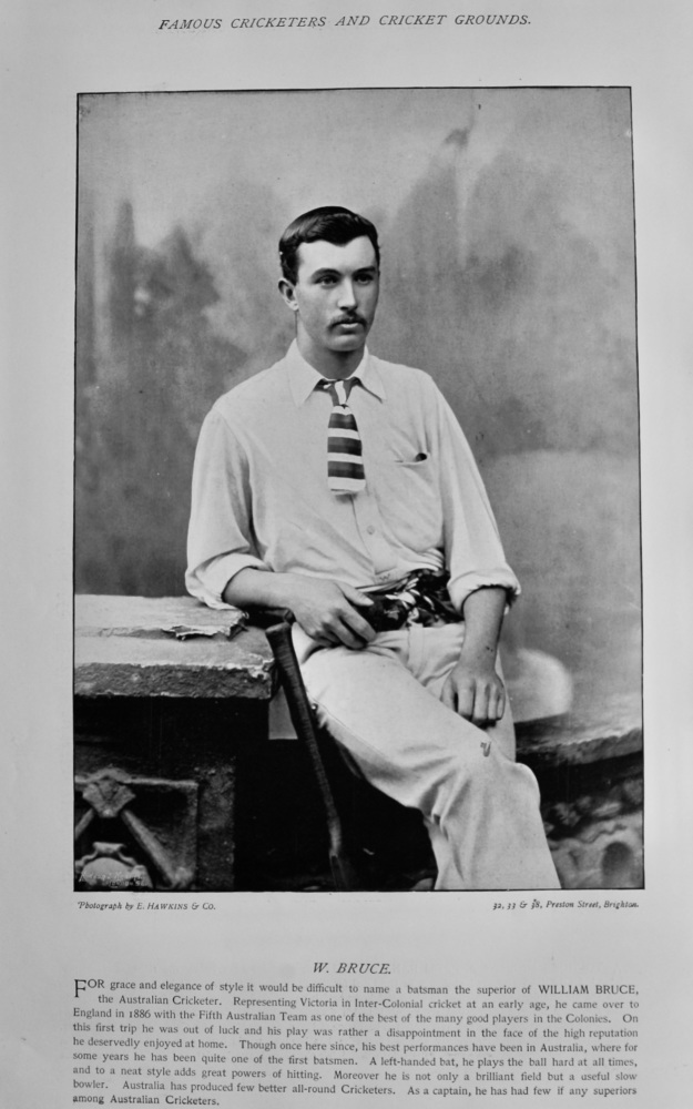 William Bruce.   &   James Douglas.  1895.  (Cricketers)