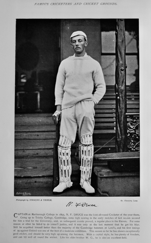 Norman Frank Druce.   &   Francis Ashley Phillips.  1895.  (Cricketers)