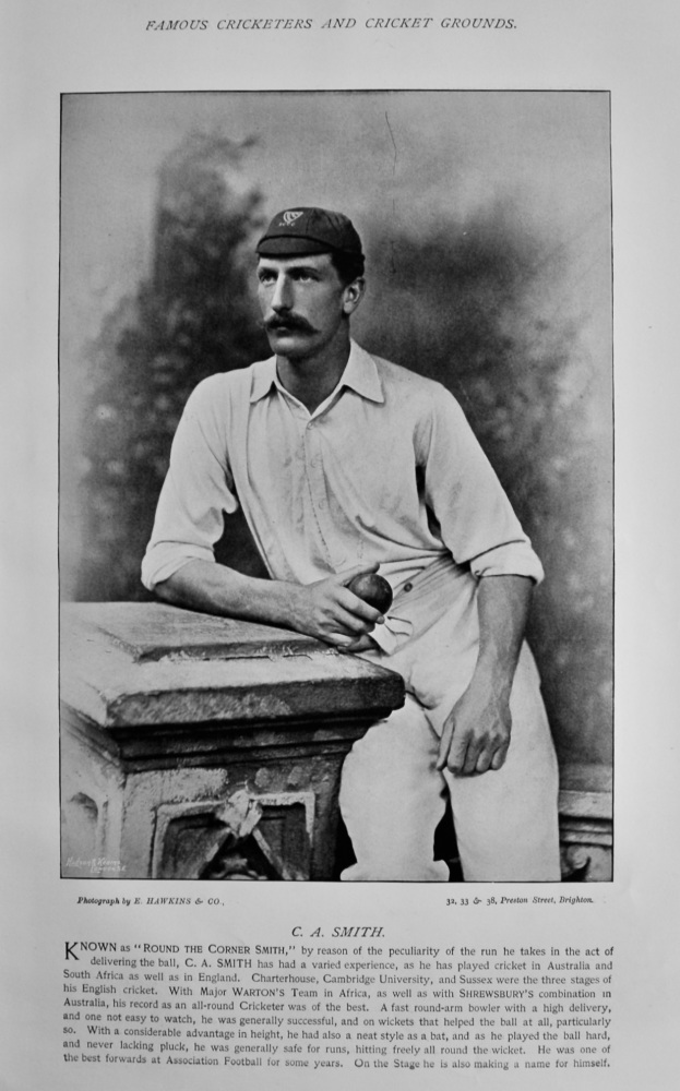 Charles Aubrey Smith.   &   Walter Troup.  1895.  (Cricketers).