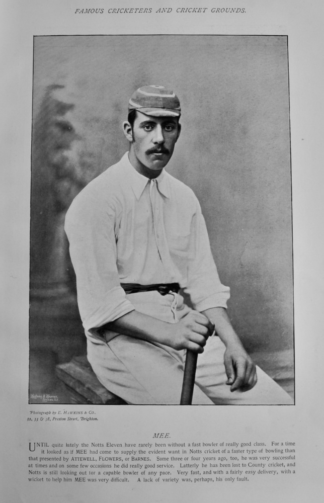 Robert John Mee.    &    Lord's Cricket Ground.- Eton & Harrow Match, July 12th, 1895.