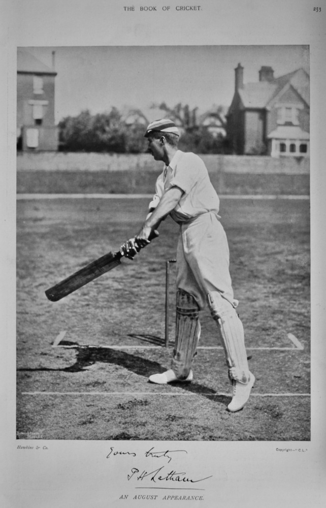 Percy Holland Latham.  1899.  (Cricketer).