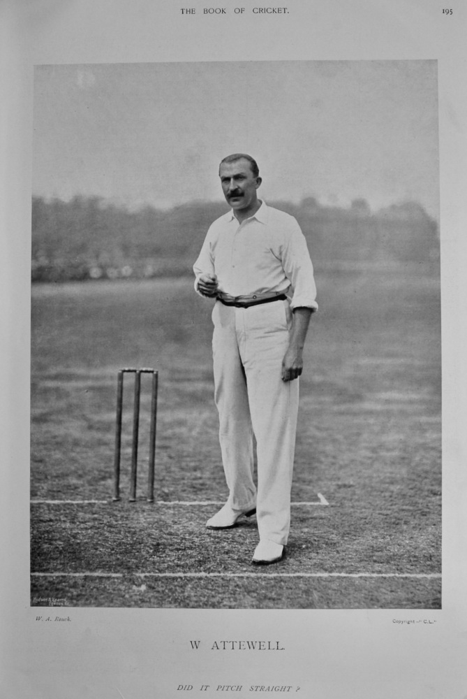 William Attewell. 1899.  (Cricketer).