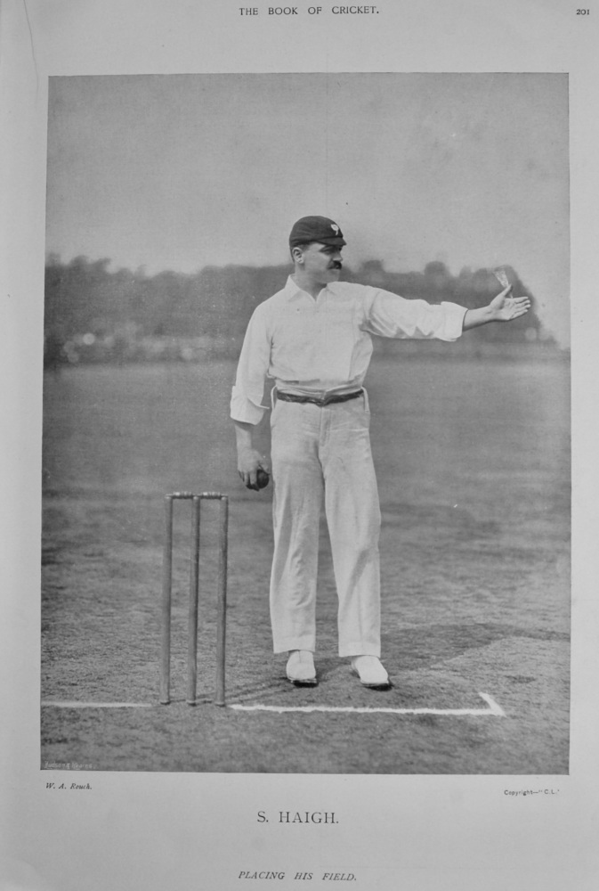 Schofield Haigh.  1899.   (Cricketer).