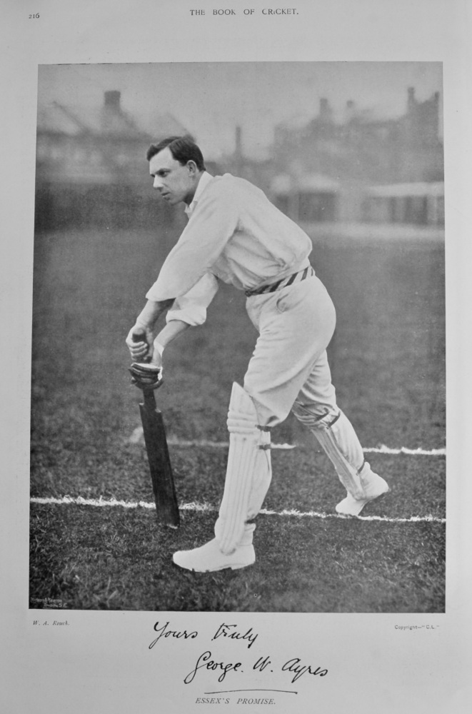 George White Ayres.  1899.  (Cricketer).