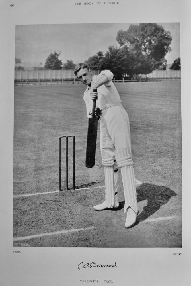 Charles Albert Bernard.   &   James  Douglas.  1899.  (Cricketers).