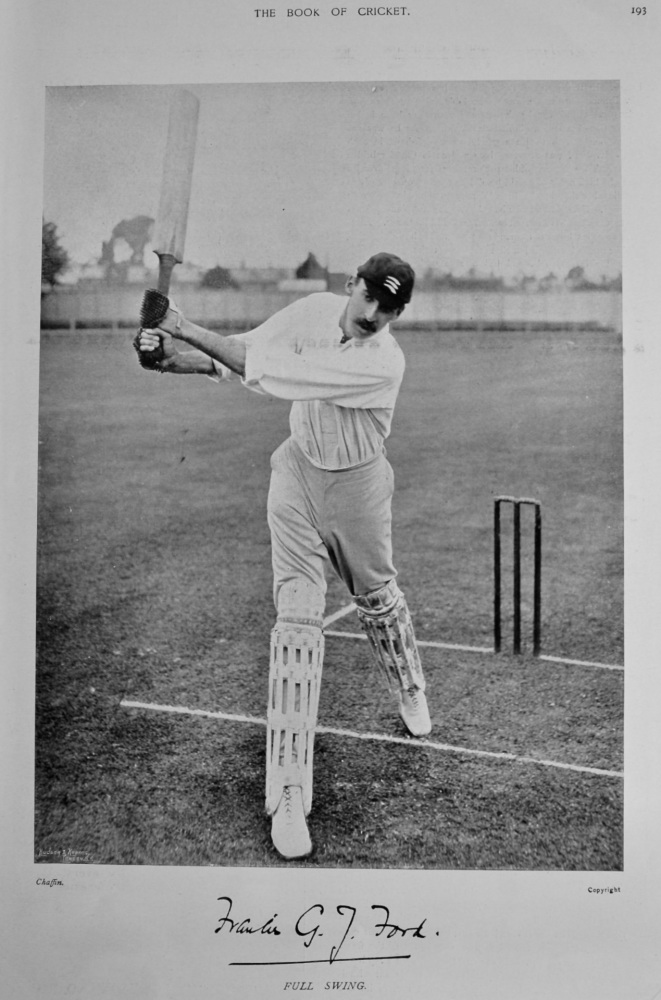 Francis Gilbertson Justice Ford.  1899.  (Cricketer).
