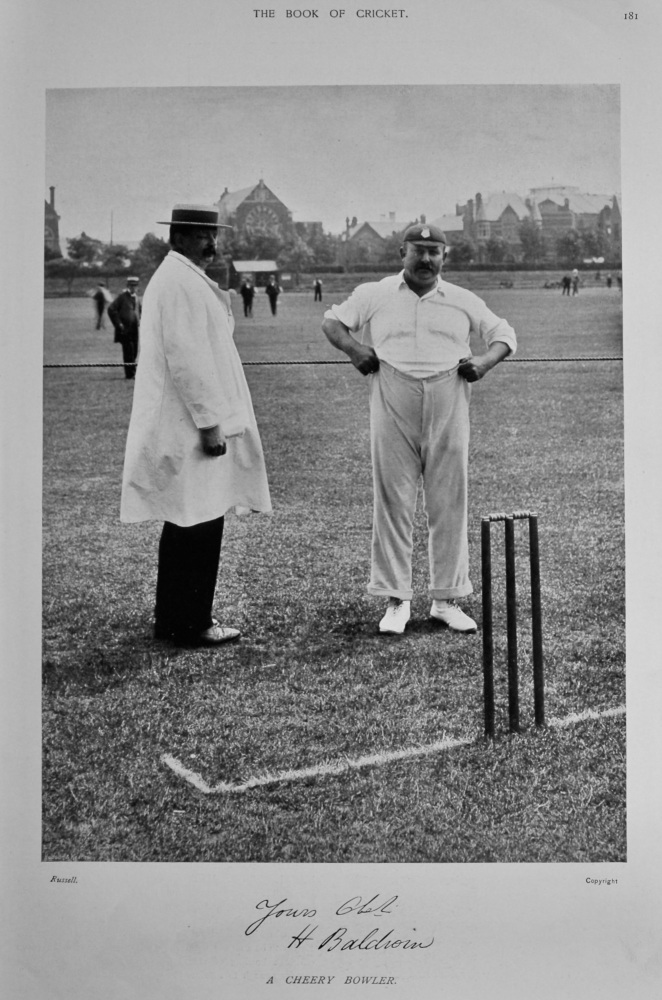 Harry Baldwin.  1899.  (Cricketer).