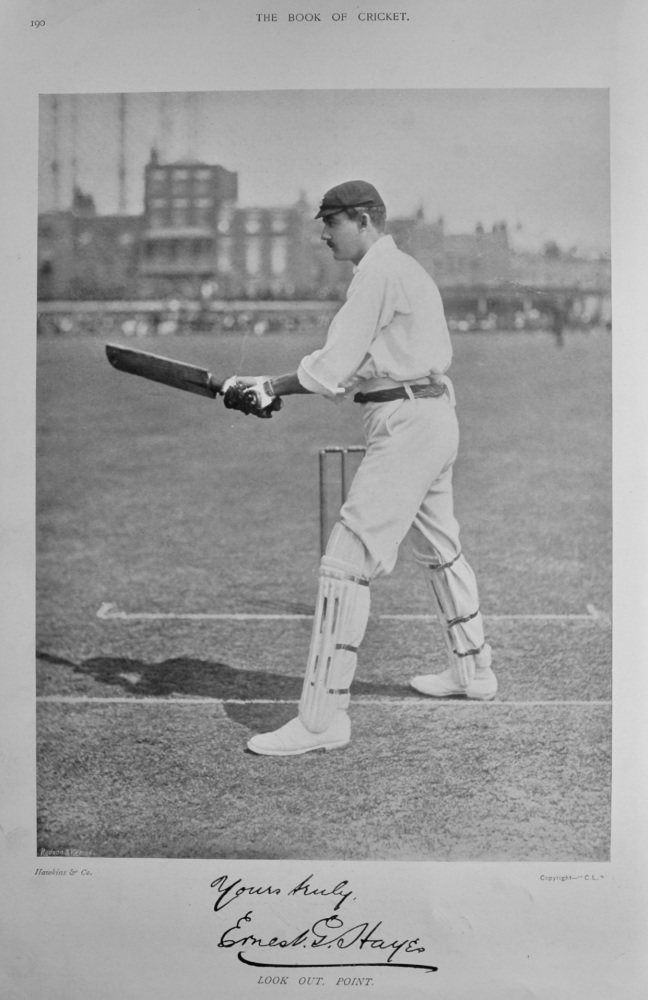 Ernest George Hayes.   &    Alec Hearne.  1899.  (Cricketers).