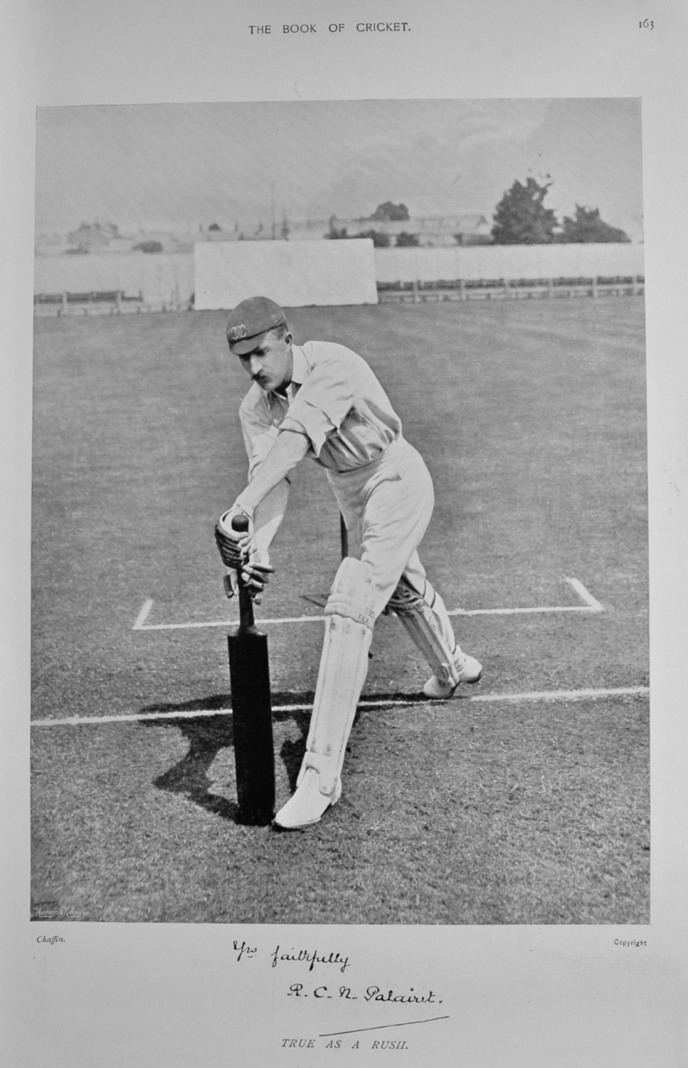 Richard Cameron North Palairet.  1899.   (Cricketer).