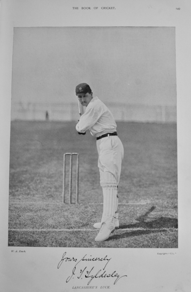 John Thomas Tyldesley.    &    Charles Robson.  1899.  (Cricketers).