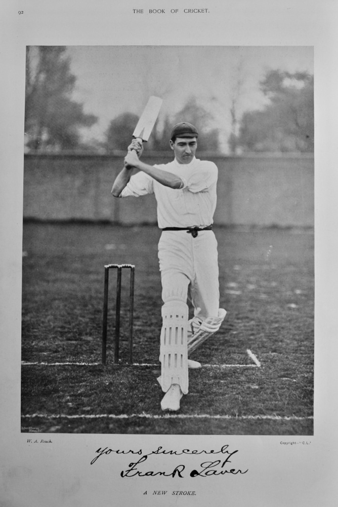 Frank Laver.  1899.  (Cricketer).