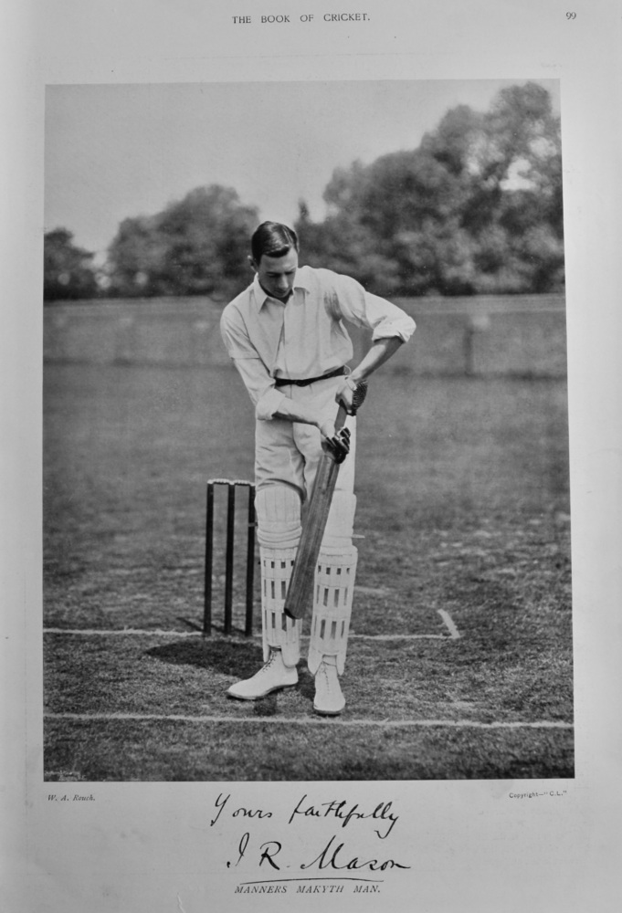 John Richard Mason.  1899.  (Cricketer).
