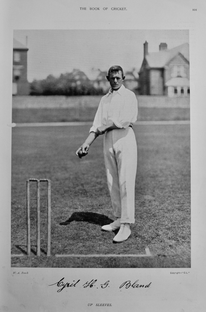 Cyril Herbert George Bland.  1899.  (Cricketer).