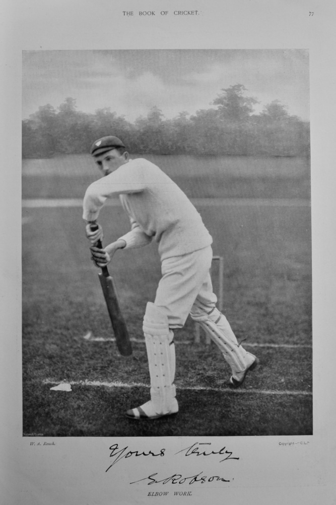 Ernest Robson.  1899.  (Cricketer).