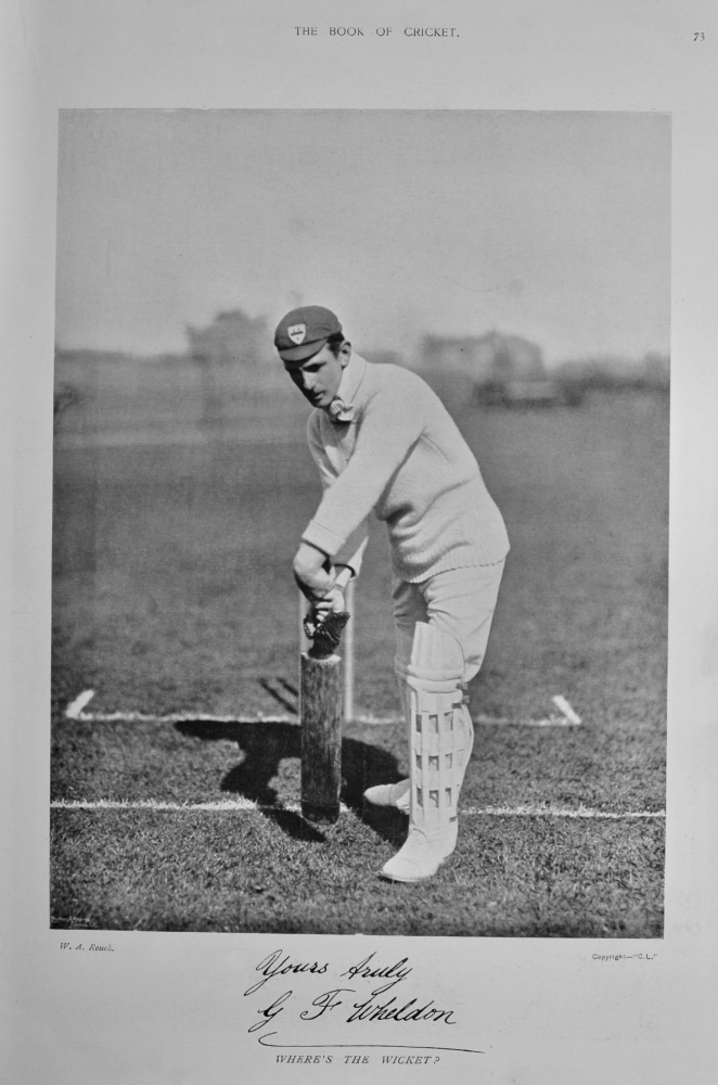 George Frederick Wheldon.   &   John Thomas Hearne.   1899.   (Cricketers).