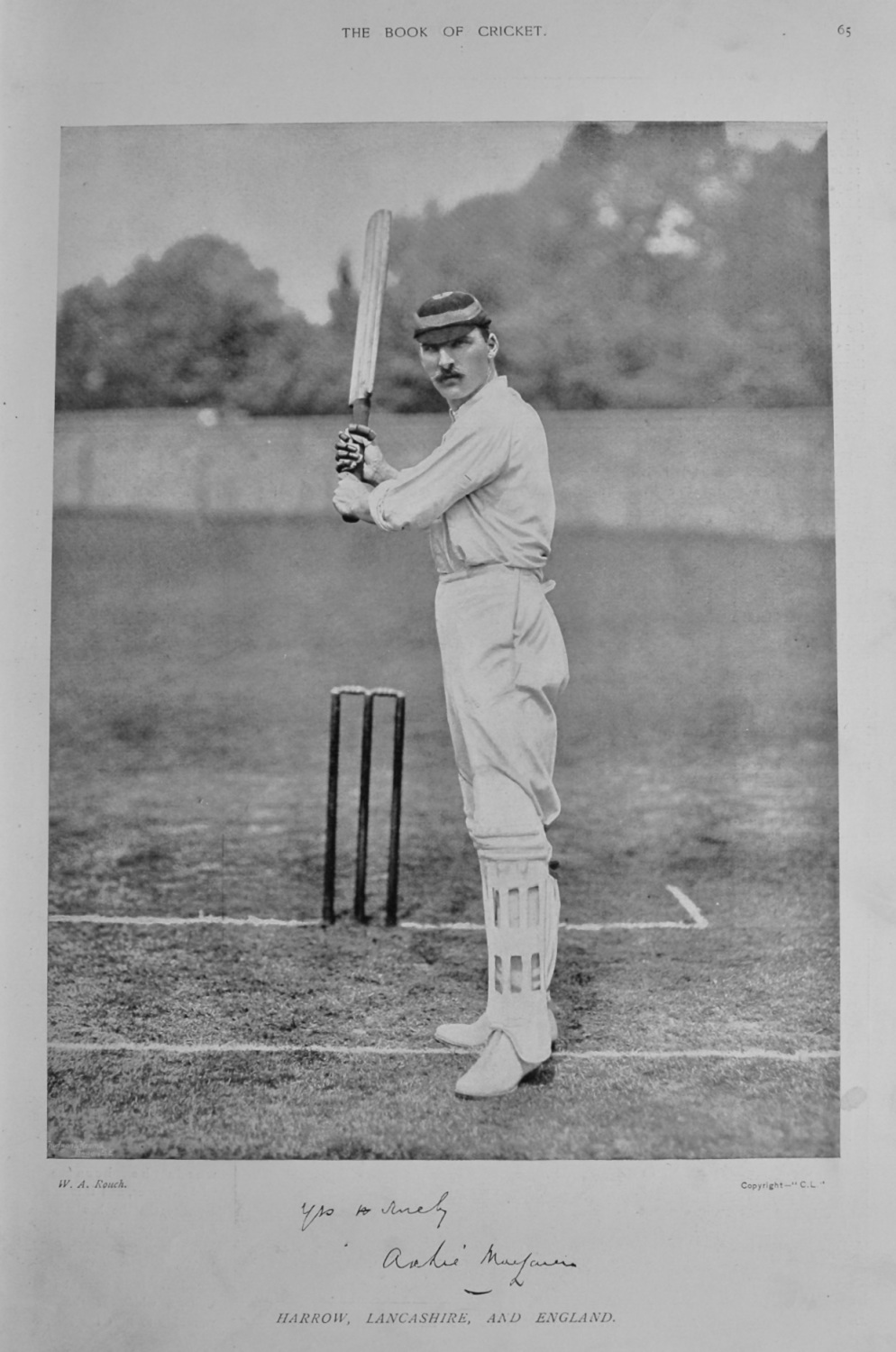 Archie Campbell Maclaren.  1899.  (Cricketer).