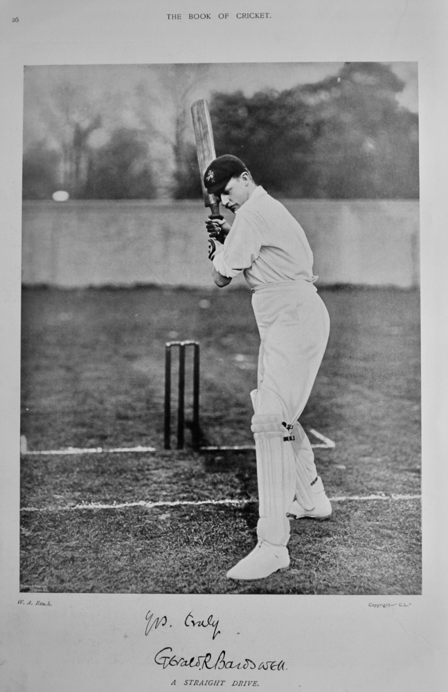 Gerald Roscoe Bardswell.  1899.  (Cricketer).