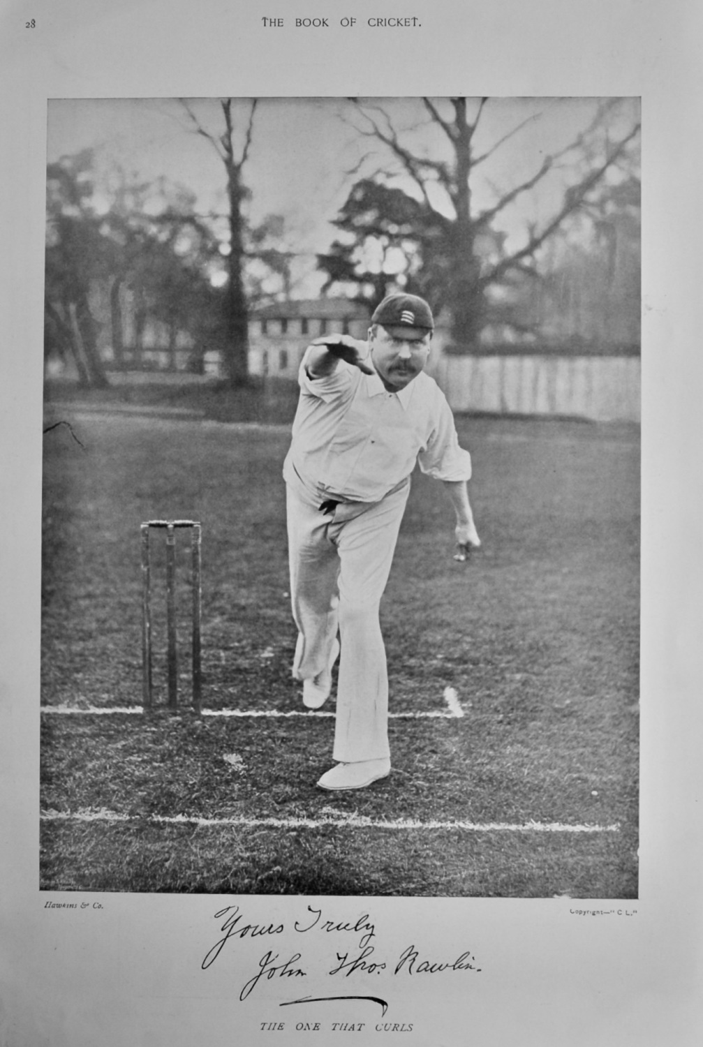 John Thomas Rawlin.  1899.  (Cricketer).