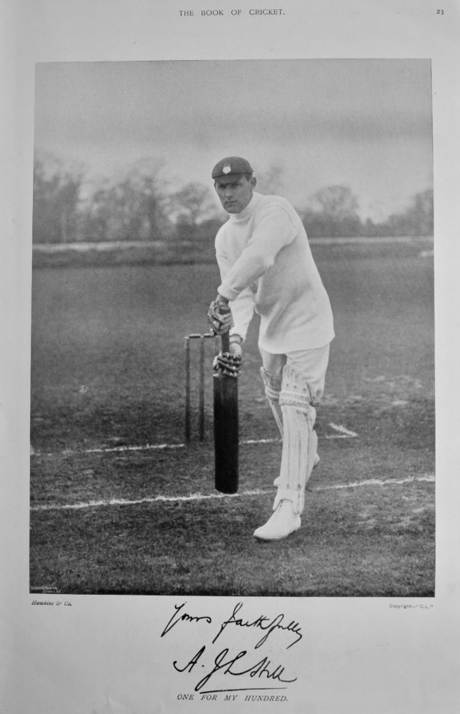 Arthur James Ledger Hill.   &   George Brann.  1899.   (Cricketers).
