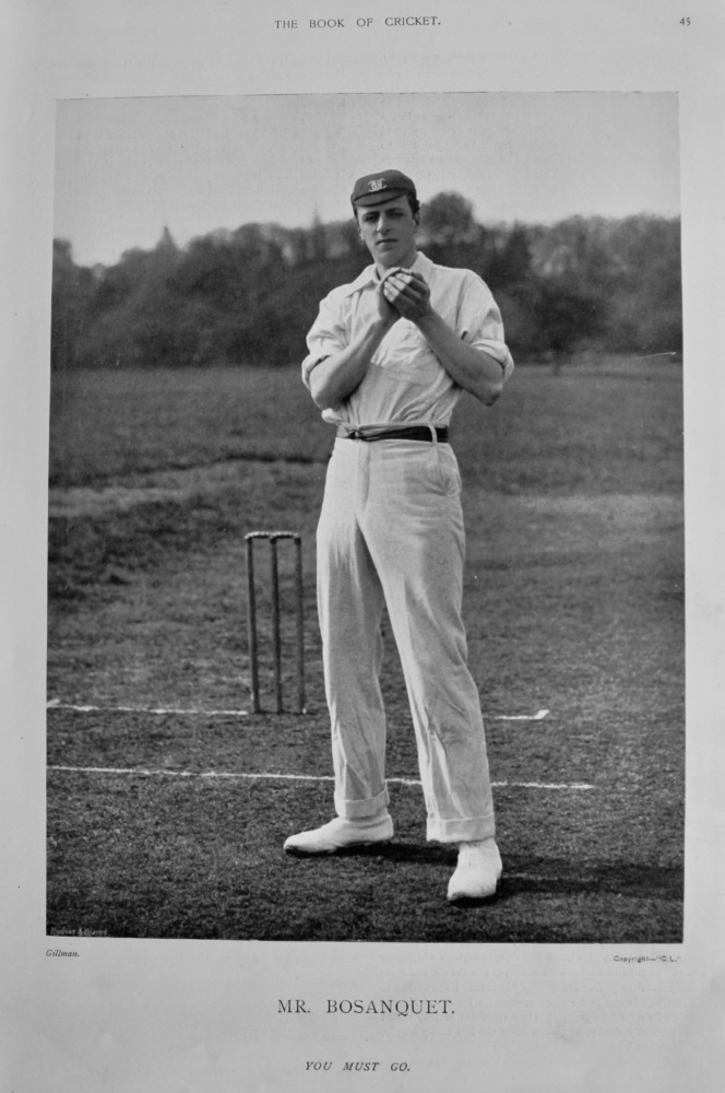 Bernard Bosanquet.  1899.   (Cricketer).