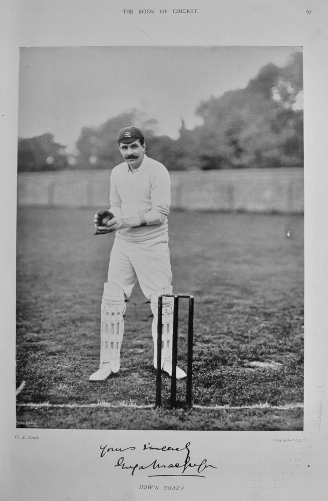 Gregor MacGregor.  1899.  (Cricketer).