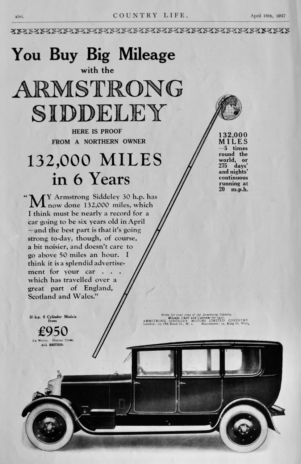 Armstrong Siddeley Motors Limited.  1927.