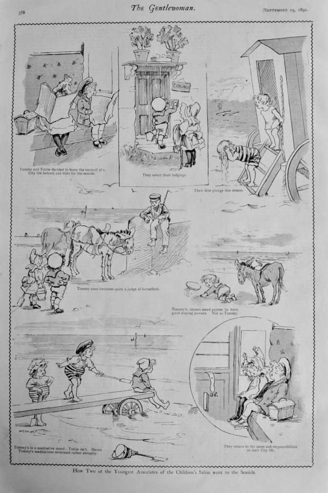 How Two of the Youngest Associates of the Children's Salon went to the Seaside.  1891.