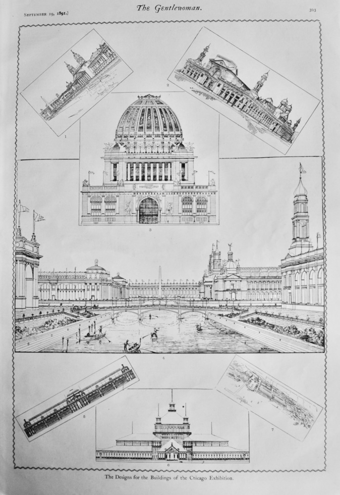 The Designs for the Buildings of the Chicago Exhibition.  1893.
