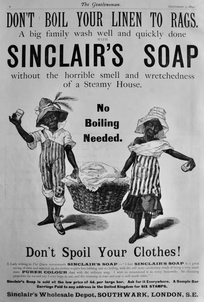 Sinclair's Soap.  1891.