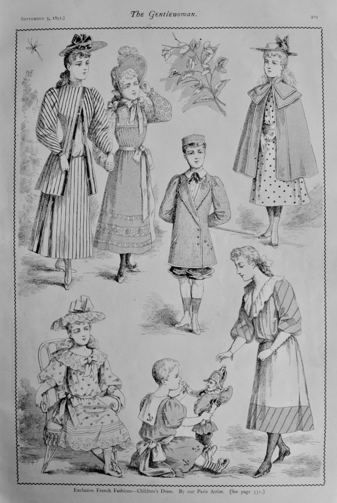 Exclusive French Fashions - Children's Dress.  1891.