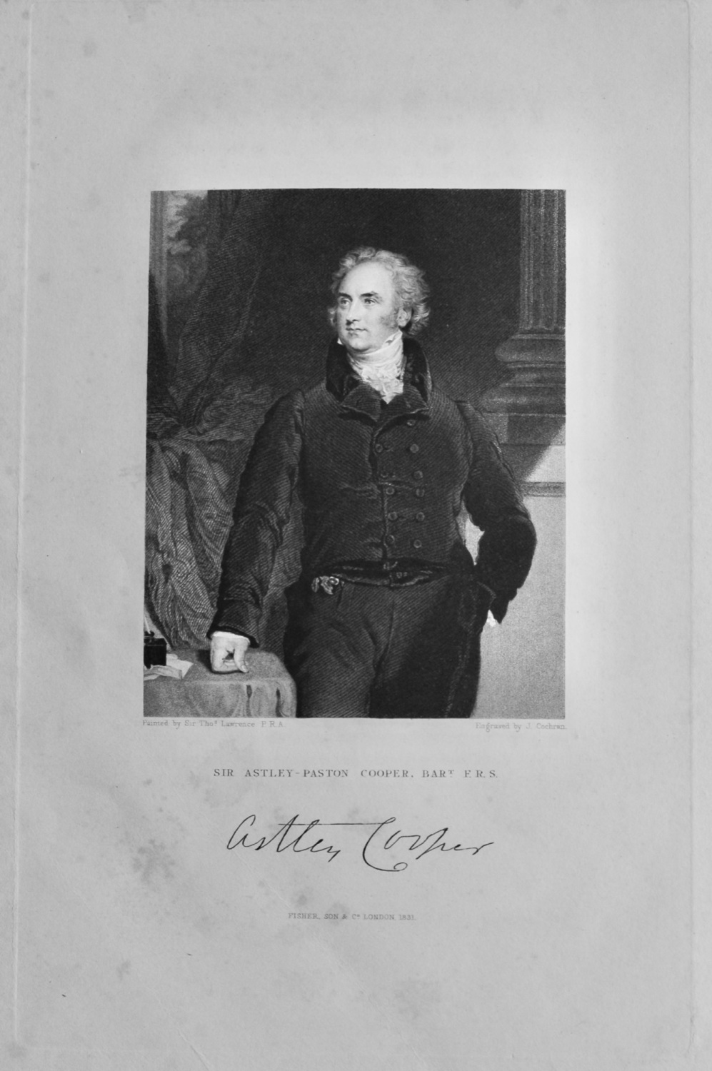 Sir Astley-Paston  Cooper, Bart., F.R.S.