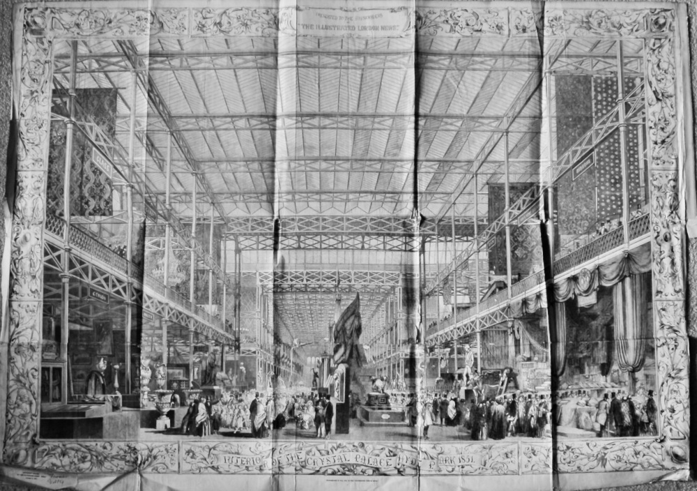 Interior of the Crystal Palace, Hyde Park. 1851.  (Great Exhibition building).