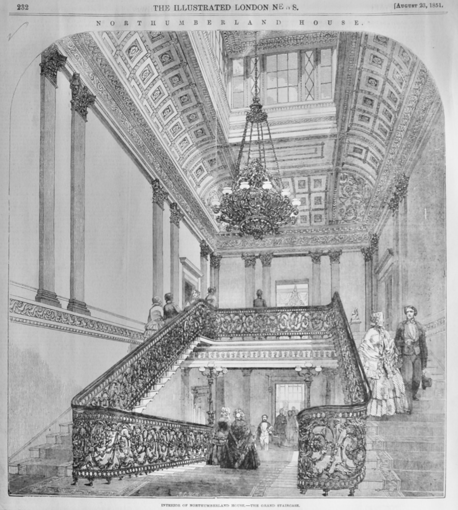 Northumberland House. - The Grand Staircase.  1851.