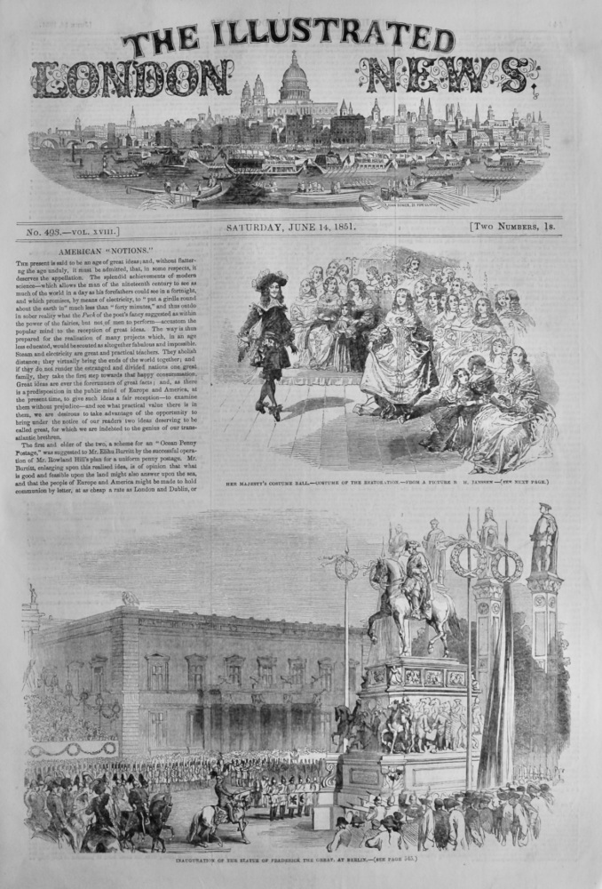 Illustrated London News, June 14th 1851.