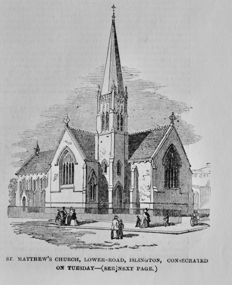 St. Matthew's Church, Lower-Road, Islington.  1851.