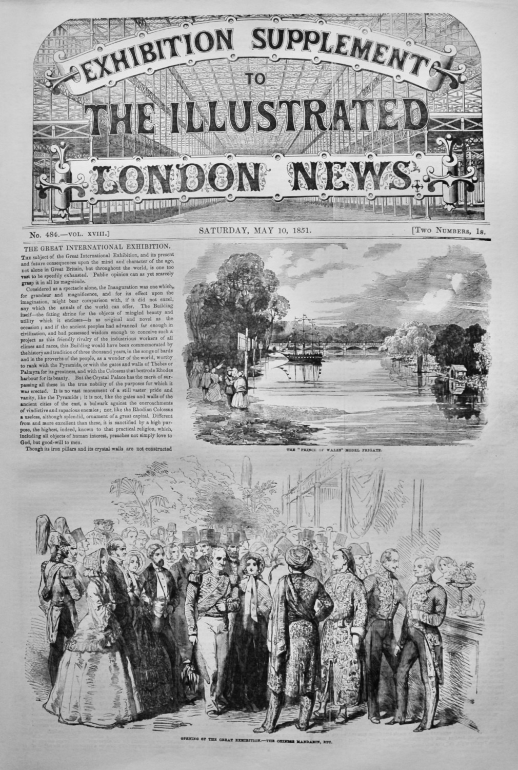 Illustrated London News (Exhibition Supplement) May 10th 1851.