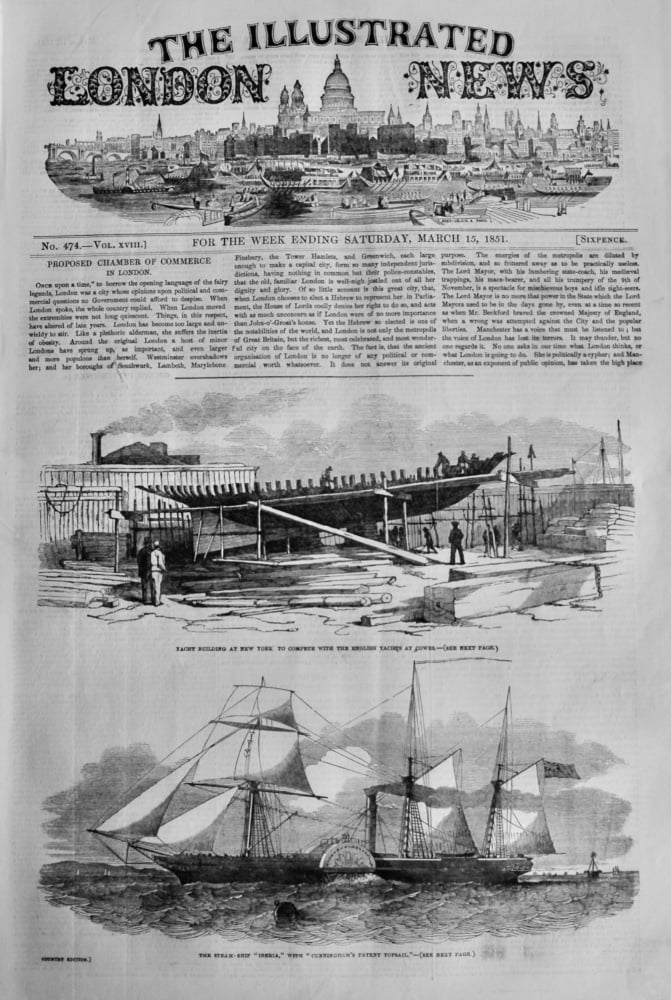 Illustrated London News, March 15th 1851.