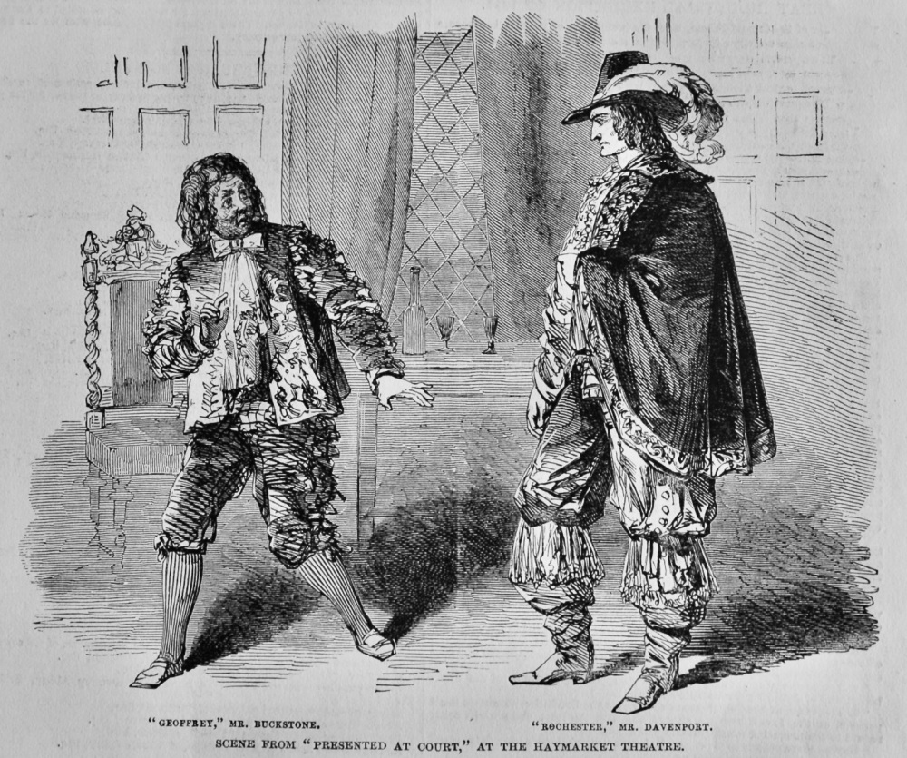 Scene from "Presented at Court," at the Haymarket Theatre.  1851.