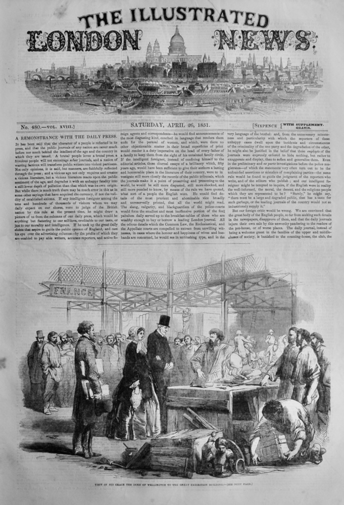 Illustrated London News, April 26th, 1851.