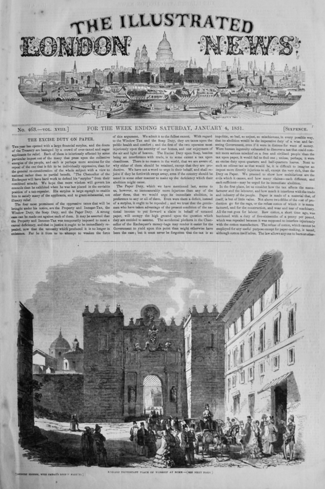 Illustrated London News, January 4th 1851. (Country Edition)
