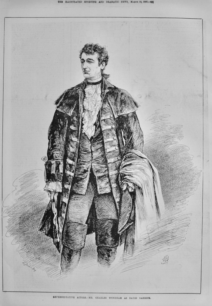 Representative Actors.- Mr. Charles Wyndham as David Garrick.  1887.