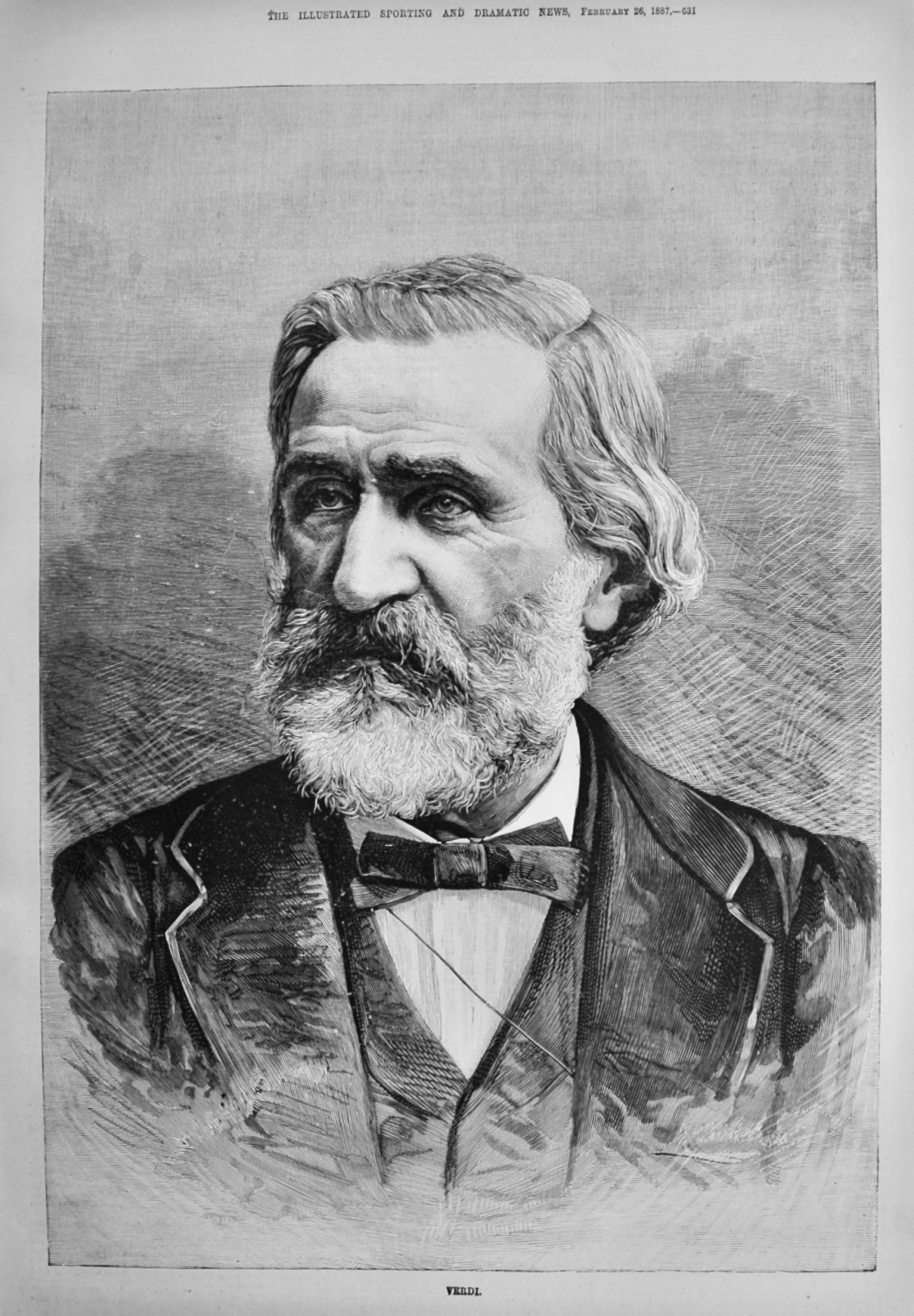 Giuseppe Verdi.  (Portrait)  1887.