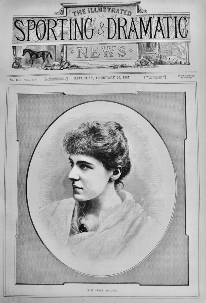 Miss Janet  Achurch.  (Actress)  1887.