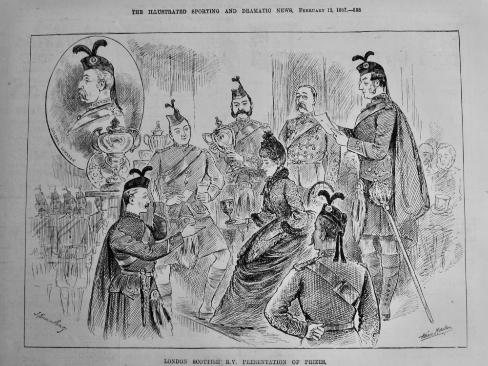 London Scottish R. V.  Presentation of Prizes.  1887.