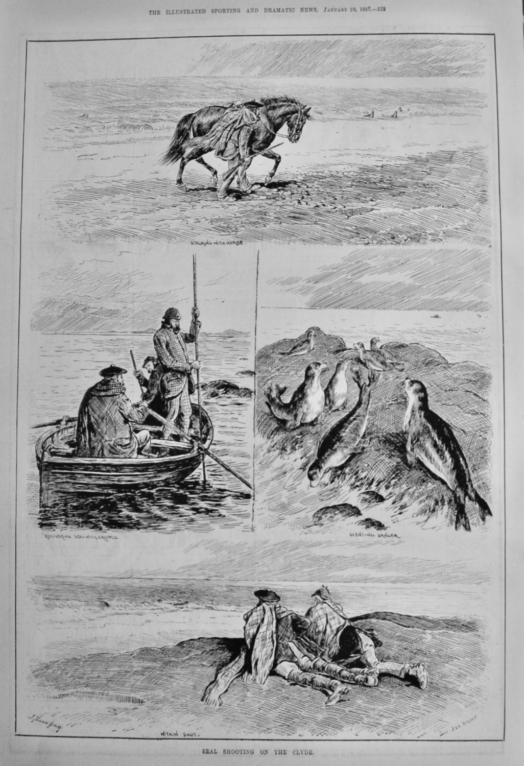 Seal Shooting on the Clyde.  1887.