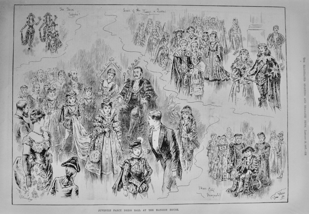 Juvenile Fancy Dress Ball at the Mansion House.  1887.